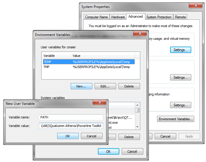 Control Panel System Dialogue